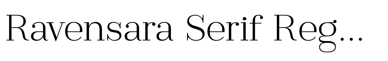 Ravensara Serif Regular